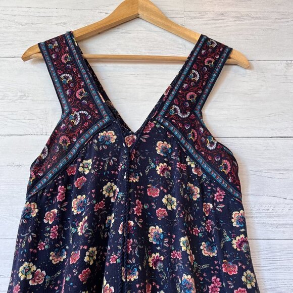 American Eagle Outfitters Dress Womens Size S/P Boho Floral Tassels Tank Mini - Picture 8 of 16